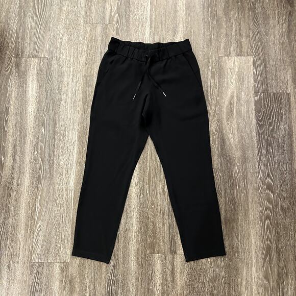 EUC Lululemon On the Fly 7/8 Pant Stretch High-Rise Black Sz 6 Minimalist Jogger - Picture 2 of 16